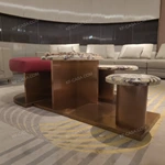 Statement Coffee Table with Marble-Effect Surfaces and Fragmented Design